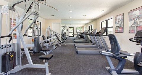 Fitness center at The Reserves of Melbourne Apartment Homes in Melbourne, FL